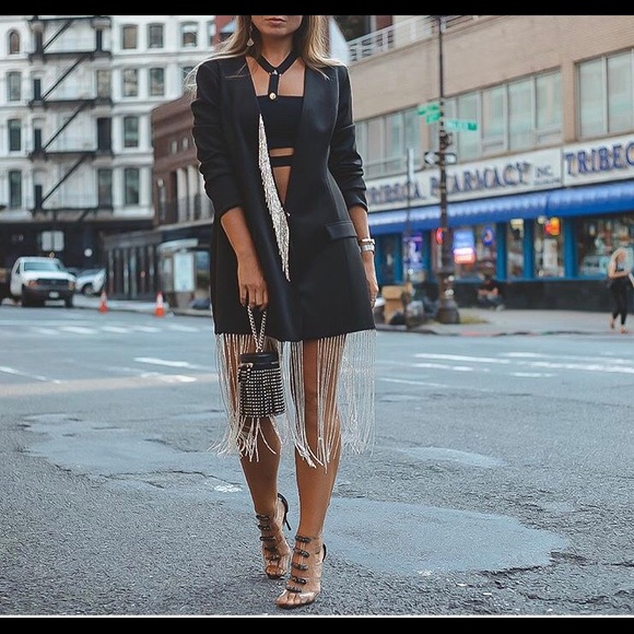 rhinestone blazer dress